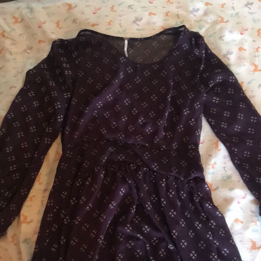Free People Burgundy Mini Dress